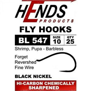 Крючки Hends Fly Hooks BL547 №10 25шт