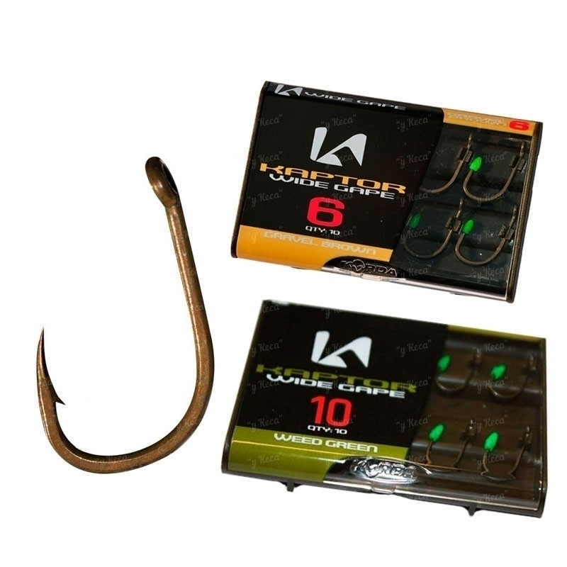 Крючки Korda Kaptor Wide Gape №4 Gravel KAP01