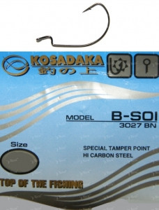 Гачки Offset Kosadaka B-Soi Worm №1/0 6шт