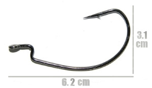 Крючки офсетные Crazy Fish Big Game Offset Hook №6/0