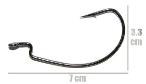 Крючки офсетные Crazy Fish Big Game Offset Hook №7/0