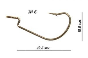 Крючки офсетные Crazy Fish DN Joint Hook №6 DNOJH-6 20шт