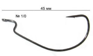 Крючки офсетные Crazy Wide Range Offset Hook №1/0 8шт