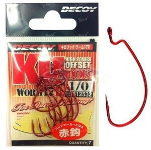 Гачки офсетні Offset Decoy Worm 17Red №2 7шт