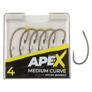 Крючки RidgeMonkey Ape-X Medium Curve Barbed №4 10шт