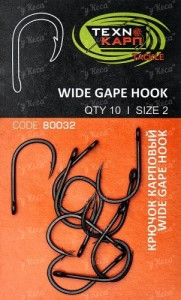 Крючки Технокарп Wide Gape Hook №2