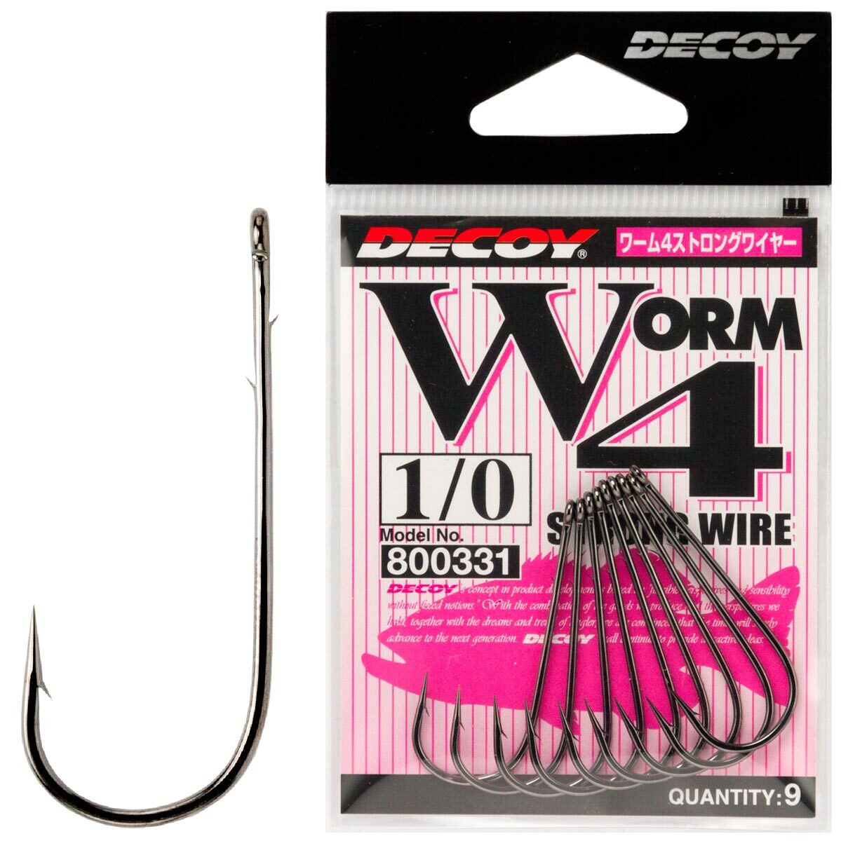 Крючок Decoy Worm 4 Strong Wire №1