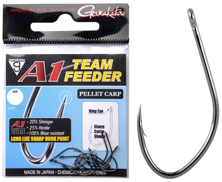 Гачок Gamakatsu A1 TEAM FEEDER Pellet Carp №08 10шт