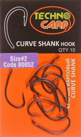 Крючок карповый Технокарп Curve Shank hook №8