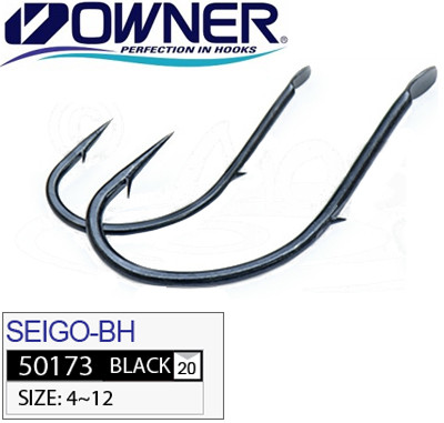 Крючок Owner 50173 Seigo-BH №12 Black Chrome 17шт