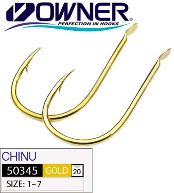 Гачок Owner 50345 Chinu №5 Gold 12шт