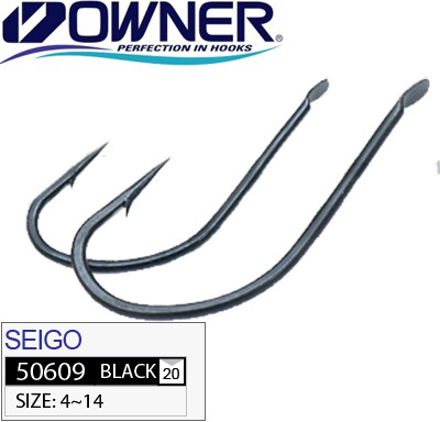 Крючок Owner 50609 Seigo №6 Black Chrome 15шт