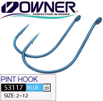 Крючок Owner 53117 Pint Hook №10 Blue 12шт