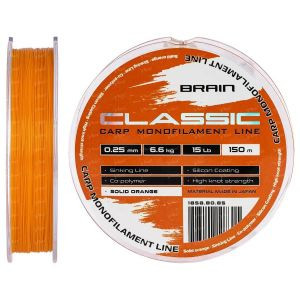 Лісочка Brain Classic Carp Line 150m 0.25mm orange