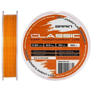 Леска Brain Classic Carp Line 150m 0.30mm orange