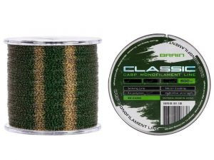 Леска Brain Classic Carp Line 3D camo 0.25mm 600m