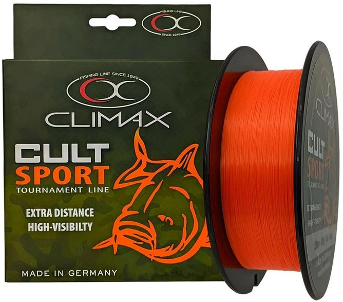 Лісочка CLIMAX CULT CARP SPORT orange 0,22mm 4,4kg (1000m)