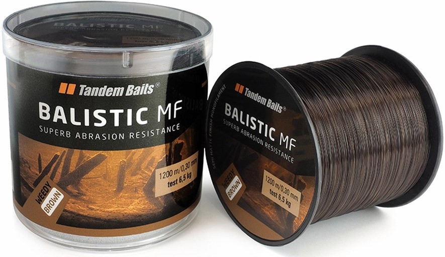 Леска Tandem Baits Balistic MF 1200m 0.30mm Dark brown