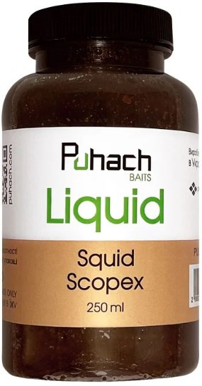 Ліквід Puhach Baits Liquid 250ml - Squid Scopex