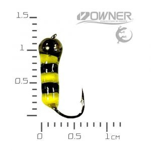 Мормышка ЧС Личинка S 0.35г №14 Головка латунь никель Оса