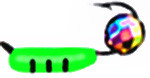 Мормышка вольфрам PM476 Столбик с гран шаром Хамелеон 0.8g (зеленый) №2.5