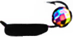 Мормышка вольфрам PM479 Столбик с гран шаром Хамелеон 0.5g (черный) №2