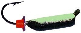Мормышка вольфрамовая 376 Столбик черный #3 с фосфором 1.1g