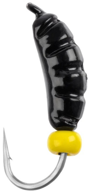 Блешня вольфрамова Viking Fishing Shrimp+bead 0.37g 7mm Black+Y (1шт)