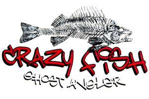 Наклейка Crasy Fish Ghost Angler 120*80мм на прозорому