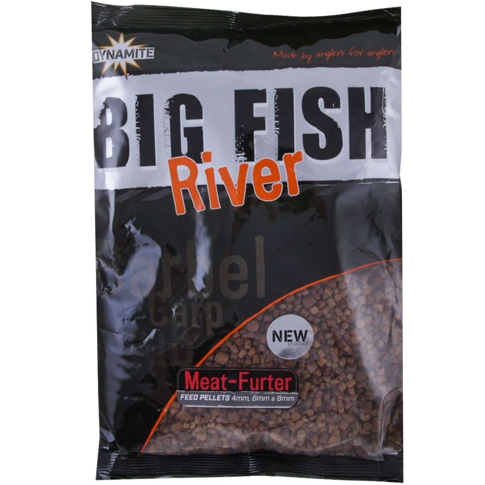 Пеллетс Dynamite Baits Big Fish River Pellets Meat-Furter (4, 6, 8mm) 1.8kg