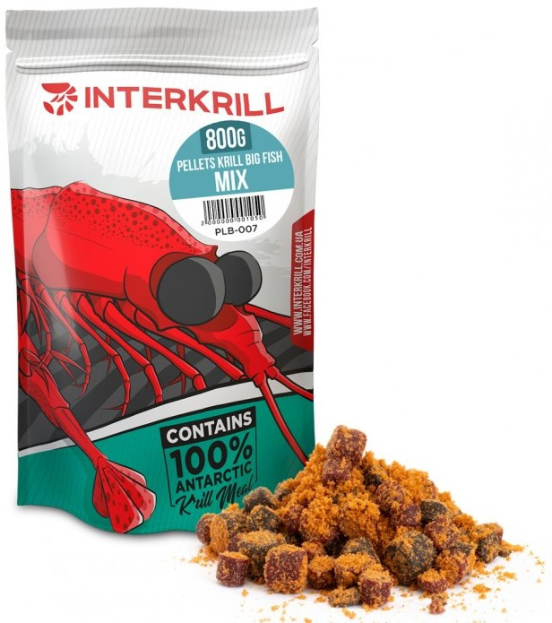 Пеллетс InterKrill Pellets Krill Big Fish Mix 800g
