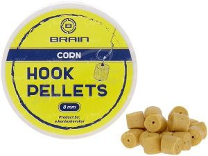 Пеллетс насадочный Brain 70г 12мм Hook Pellets Corn (кукуруза)
