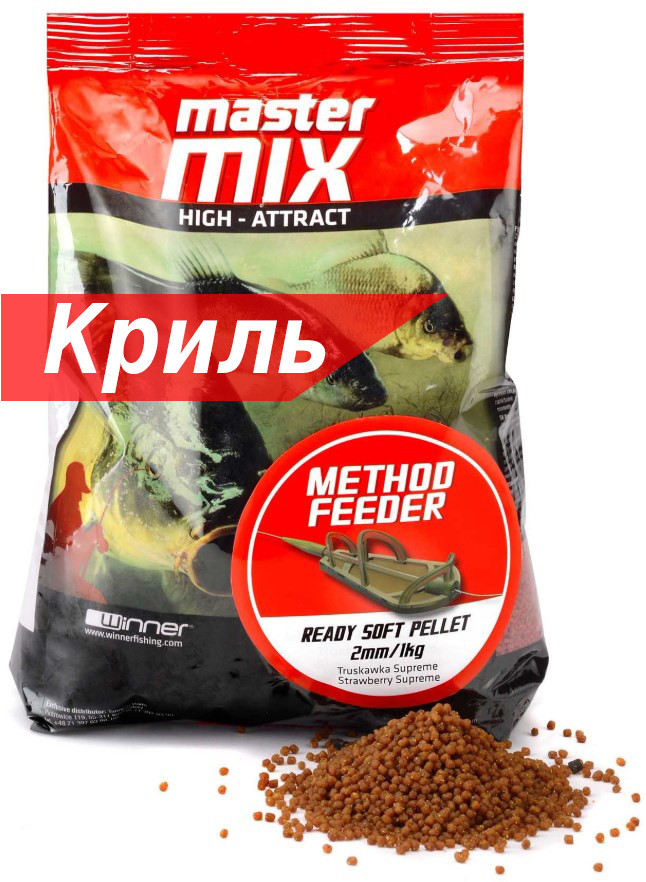 Пеллетс Winner Method/Feeder Ready Soft Pellet 2mm/1kg Hot Krill