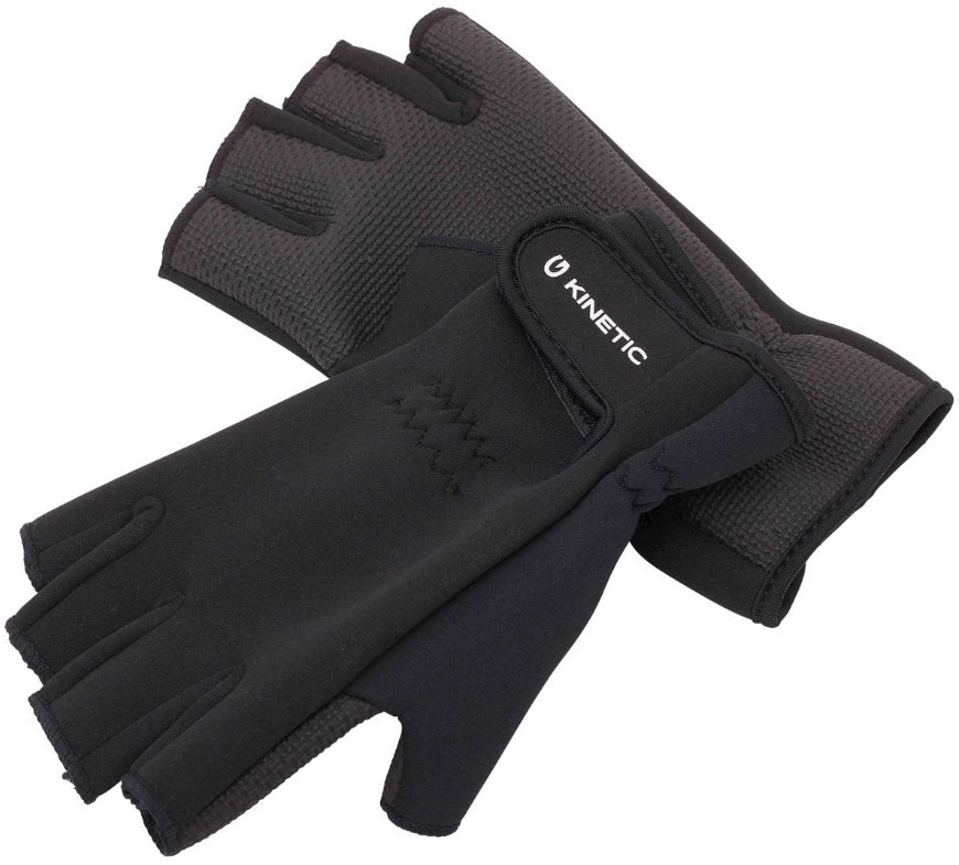 Перчатки Kinetic Neoprene Half Finger Glove L Black