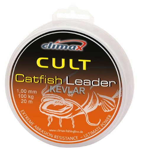 Поводковый материал Climax CULT Catfish Kevlar Leader 20m 0.80mm 80kg Olive