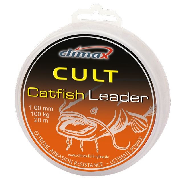 Поводковый материал Climax Cult Catfish Leader сомовый 20m 1.00mm Серый