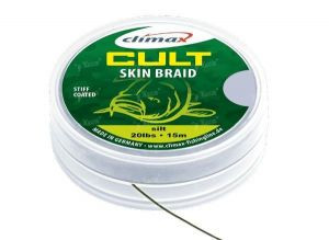 Поводковый материал Cult Skin Braid 20lb Camou green mat finish