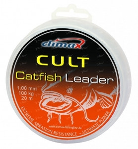 Поводковий матеріал для сома Cult Catfish Leader (сірий) 20м 1.00мм