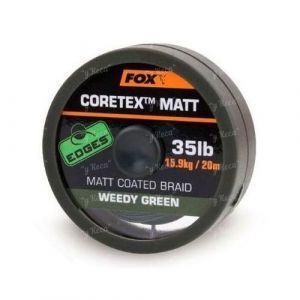 Поводковий матеріал FOX Coretex Matt Coated Braid Green 20m 15lb CAC429