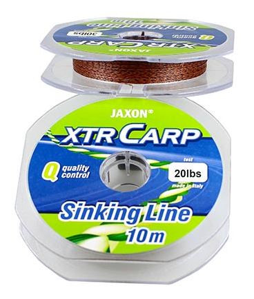 Повідковий матеріал Jaxon XTR Carp Sinking Line коричнево-чорний 30lbs 10m