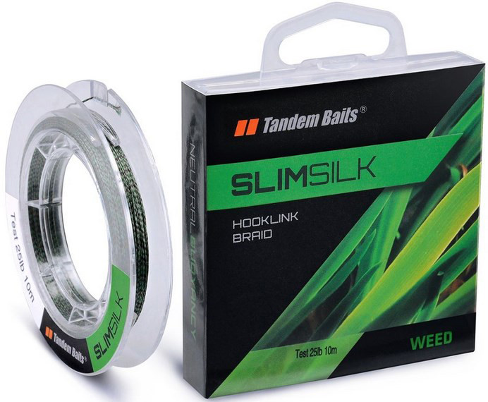 Поводковый материал Tandem Baits Slim Silk 10m 25lb Weed