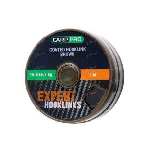 Поводковый материал в оболочке Carp Pro Coated Hooklink Brown 7m 15lb