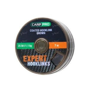 Повідковий матеріал в оболонці Carp Pro Coated Hooklink Brown 7m 25lb