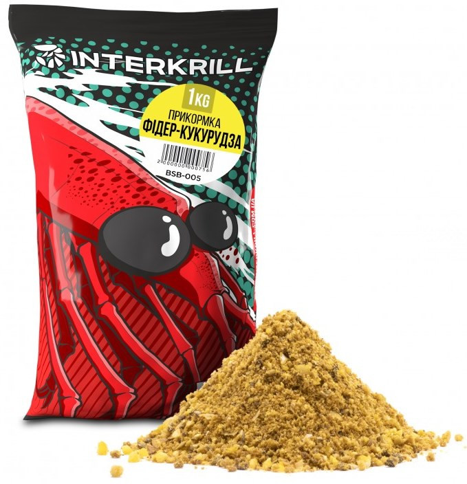 Прикормка InterKRILL Фидер-Кукуруза 1kg