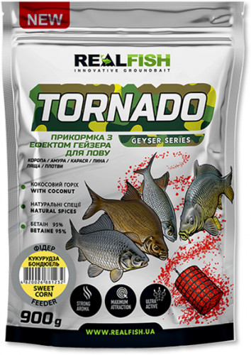 Підгодовування REAL FISH TORNADO Фідер Кукурудза Бондюель 900g