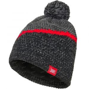Шапка в'язана LJ Karma 302774-03L (сіра/червона смужка)