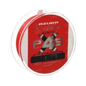 Шнура asura x-гра pe x-4 150m #0,3 6 фунтів вогненного червоного кольору