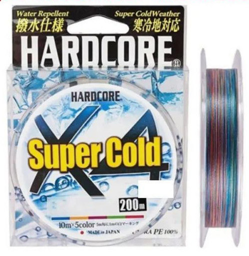 Шнур Duel Hardcore Super Cold X4 200m 5Color #0.4 3.6kg