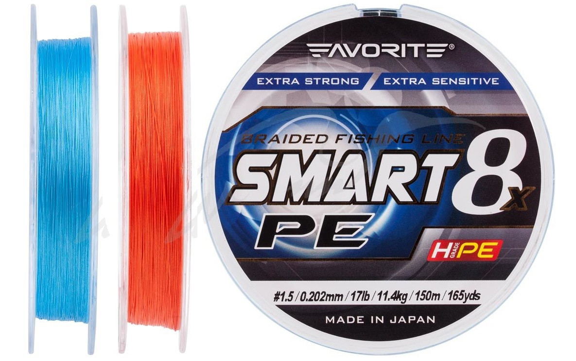 Шнур Favorite Smart PE 8x 150м (red orange) #0.5