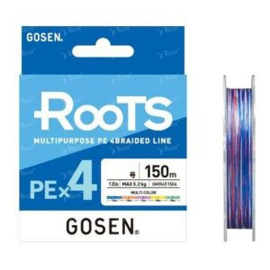 Шнур Gosen Roots X4 150m multicolor #0.6 12lb